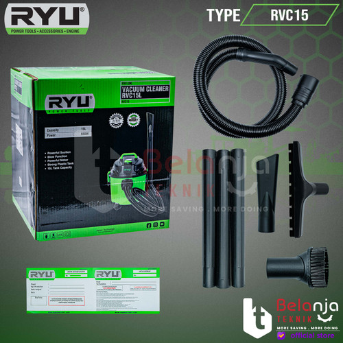 Ryu Vacuum Cleaner Wet & Dry Penyedot Debu RVC15 Basah Kering 15 Liter