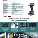 Makita Impact Wrench Baterai TW004 GD201 1/2 In Cordless Brushless 40V