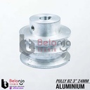 Pully Aluminium B 2 Jalur 3 Inch As 24 Mm Pulley Puli B2 3" As 24mm