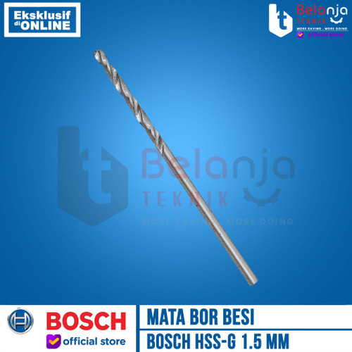 Bosch Mata Bor Besi 1.5mm HSS-G HSS G 1.5 mm Metal Drill Bits Bosch