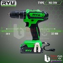 Ryu Bor Tembok Baterai Cordless RCI 20V Impact Drill Set 20 V Battery