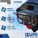 Izumi NLG Genset Bensin GS3800 Generator Set Listrik 2800 Watt GS 3800