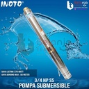 Inoto Pompa Air Celup Satelit Submersible Pump 3/4 HP SS 3" Inch 3 In