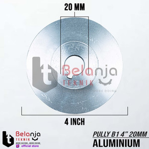 Pully Aluminium B 1 Jalur 4 Inch As 20 Mm Pulley Puli B1 4" As 20mm