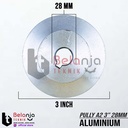 Pully Aluminium A 2 Jalur 3 Inch As 28 Mm Pulley Puli A2 3" As 28mm