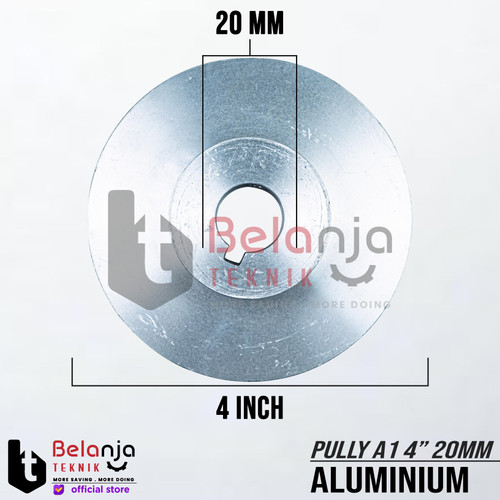 Pully Aluminium A 1 Jalur 4 Inch As 20 Mm Pulley Puli A1 4" As 20mm