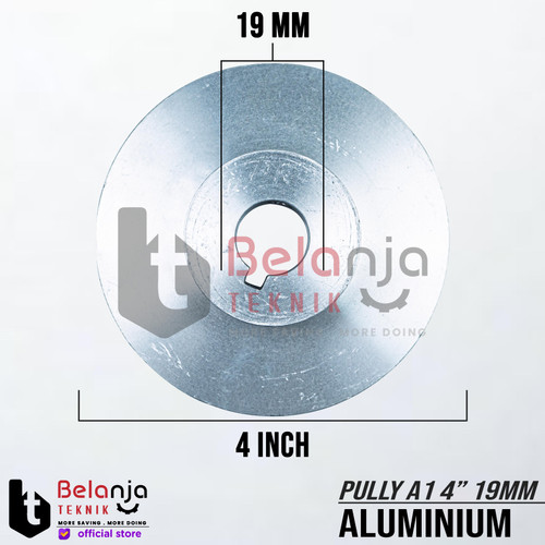 Pully Aluminium A 1 Jalur 4 Inch As 19 Mm Pulley Puli A1 4" As 19mm