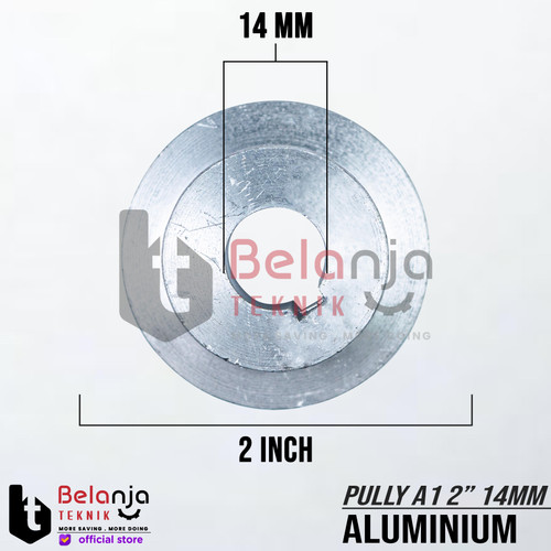 Pully Aluminium A 1 Jalur 2 Inch As 14 Mm Pulley Puli A1 2" As 14mm