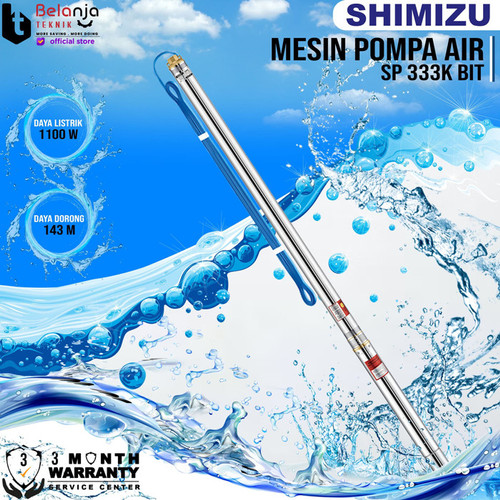 Shimizu Pompa Satelit Submersible SP 333K BIT 1.5HP 3 Inch dan Kabel