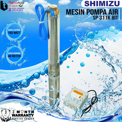 Shimizu Pompa Satelit Submersible SP 311K BIT 0.33 HP 2 Inch dan Kabel