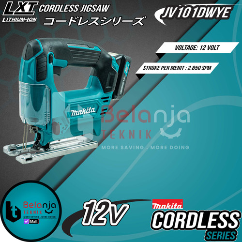 Makita Cordless Jigsaw JV101DWYE Mesin Gergaji Jig Saw JV 101 DWYE 12V