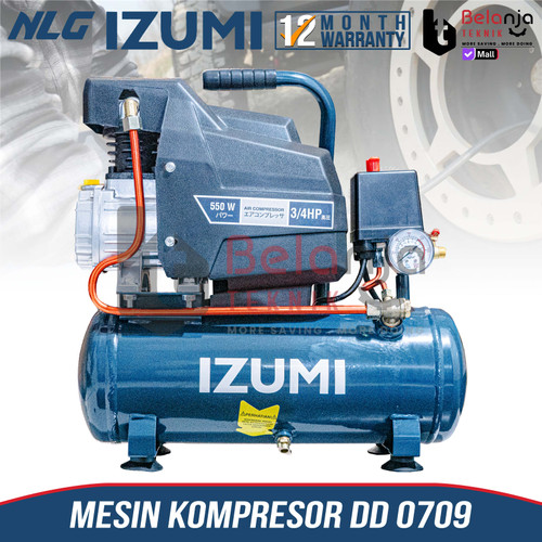 Izumi NLG Mesin Kompressor Angin Portable 3/4 HP 9 Liter Air Compressor 9L 0.75 HP