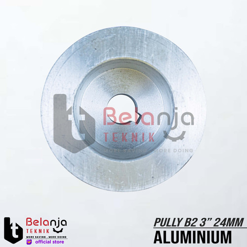 Pully Aluminium B 2 Jalur 3 Inch As 24 Mm Pulley Puli B2 3" As 24mm
