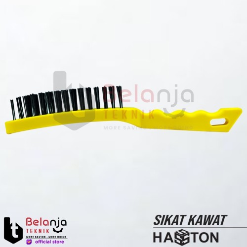 Hasston Prohex Sikat Kawat Baja Gagang Fiber 5 Baris Pembersih Kotoran