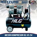 Izumi NLG Mesin Kompressor Angin Portable 1 HP 24 Liter Oilless Air Compressor Tanpa Oli 1HP