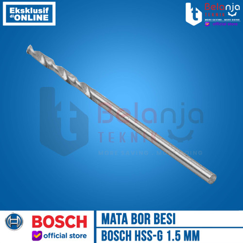 Bosch Mata Bor Besi 1.5mm HSS-G HSS G 1.5 mm Metal Drill Bits Bosch