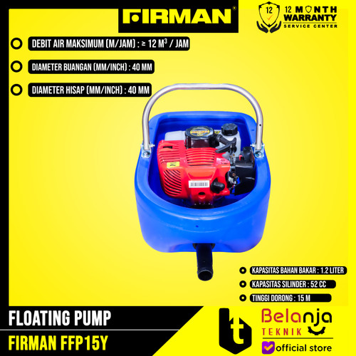 Firman Floating Pump FFP 15 Y Pompa Air Apung Irigasi FFP15 Alkon Arit