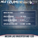 Izumi Mesin Trafo Las MO 120 Inverter Potable 120 A MO120 Dc Welder