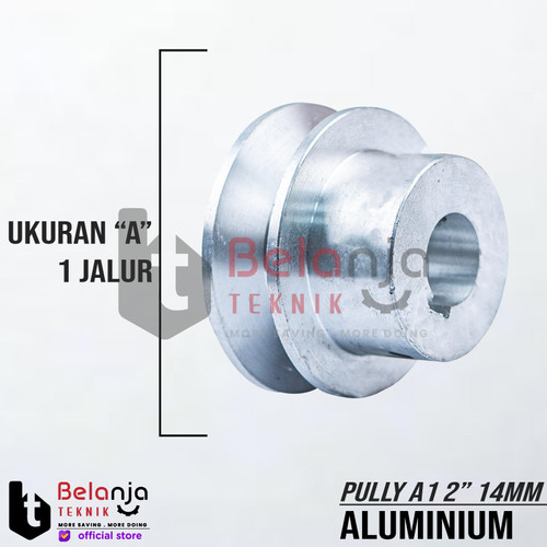 Pully Aluminium A 1 Jalur 2 Inch As 14 Mm Pulley Puli A1 2" As 14mm