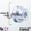 Pully Aluminium A 1 Jalur 2 Inch As 14 Mm Pulley Puli A1 2" As 14mm
