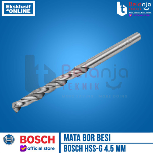 Bosch Mata Bor Besi 4.5mm HSS-G HSS G 4.5 mm Metal Drill Bits Bosch