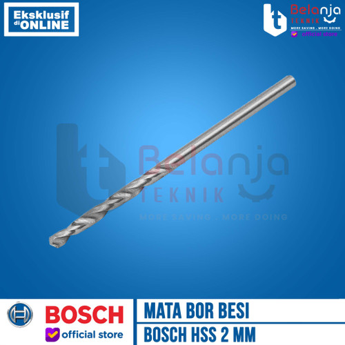 Bosch Mata Bor Besi 2mm HSS-G HSS G 2 mm Metal Drill Bits Bosch