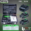 Ryu Bor Tembok Baterai Cordless RCI 20V Impact Drill Set 20 V Battery