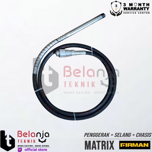 Firman Mesin Concrete Vibrator Pemadat Cor Beton SFE 160 Selang 4Meter