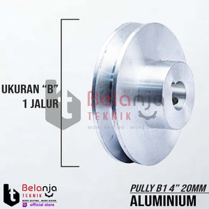 Pully Aluminium B 1 Jalur 4 Inch As 20 Mm Pulley Puli B1 4" As 20mm