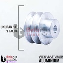 Pully Aluminium A 2 Jalur 3 Inch As 28 Mm Pulley Puli A2 3" As 28mm