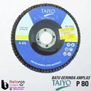 Taiyo Mata Batu Gurinda Amplas Susun 4" Inch Grid Grit 80 Flap Disc 4
