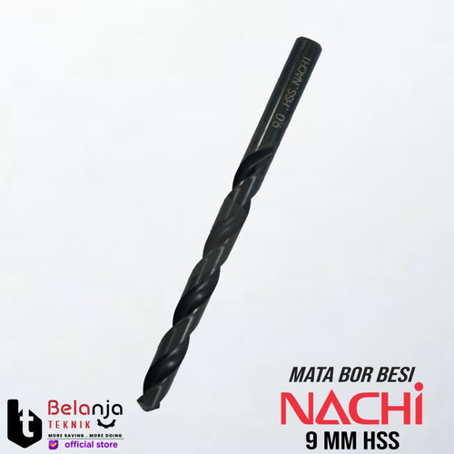Nachi Mata Bor Besi HSS 9 mm Shank Lurus Drill Bit 9mm Original
