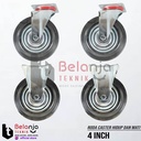 Roda Caster 4" Inch Karet Hidup Dan Mati Dijual Set Roda Gerobak 4 In