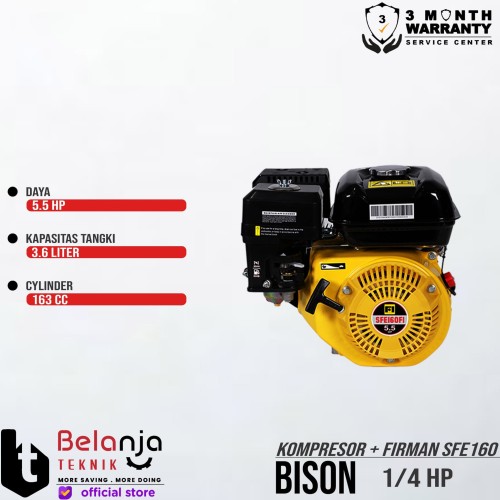 Bison Mesin Kompresor Angin 0.25 Hp Firman SFE 160 5.5 Air Compressor