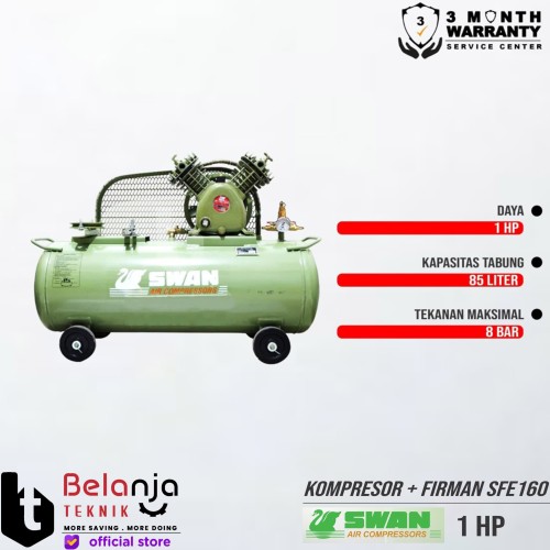 Swan Mesin Kompresor Angin 1 Hp Firman SFE 160 5.5 Hp Air Compressor