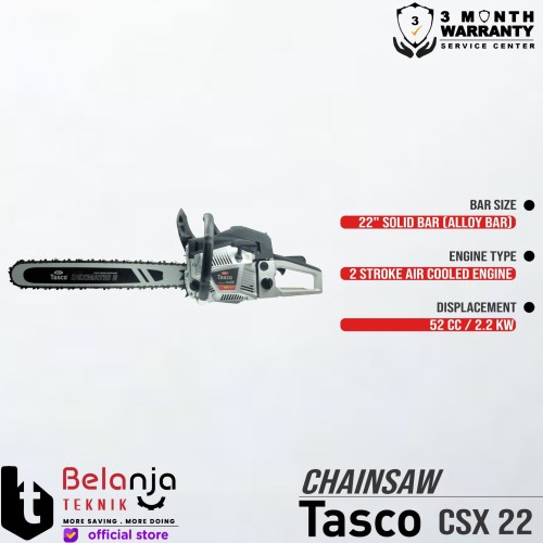 TASCO Mesin Gergaji Kayu CSX 22 Chainsaw CSX22 22 Inch Chain Saw