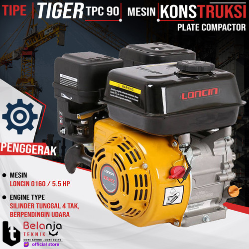 Loncin Plate Compactor TPC 90 Mesin Stamper Engine Loncin G 160 TPC90