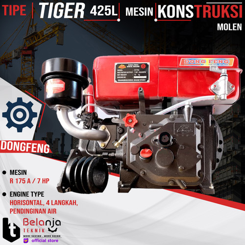 Tiger Mesin Aduk Semen Molen 425 Liter Engine Penggerak Dongfeng R175A