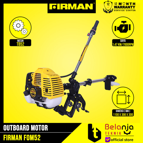Firman Outboard Motor FOM 52 Mesin Tempel Kemudi Kapal As Ketinting
