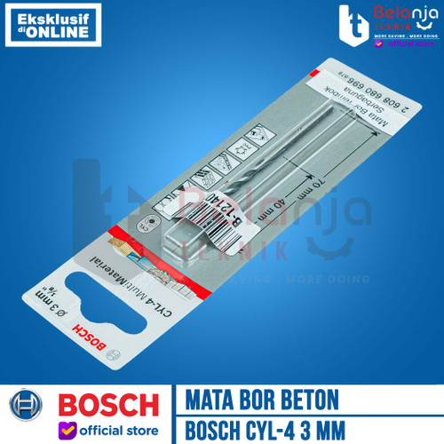 BOSCH Mata Bor Multi Material 3 mm CYL 4 CYL4 Multipurpose Drill Bits