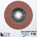 Taiyo Mata Batu Gurinda Amplas Susun 4" Inch Grid Grit 60 Flap Disc 4