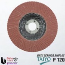 Taiyo Mata Batu Gurinda Amplas Susun 4" Inch Grid Grit 120 Flap Disc 4