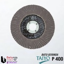 Taiyo Mata Batu Gurinda Amplas Susun 4" Inch Grid Grit 400 Flap Disc 4