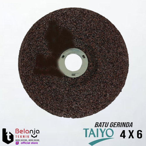 Taiyo Batu Gurinda 4 Inch x 6 mm Mata Poles Besi Grinding Wheel 4" In