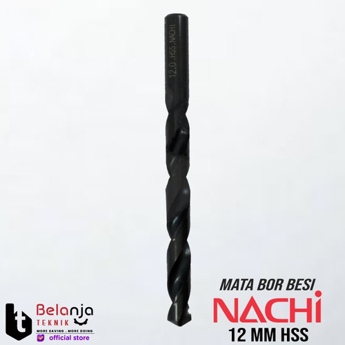 Nachi Mata Bor Besi HSS 12 mm Shank Lurus Drill Bit 12mm Original