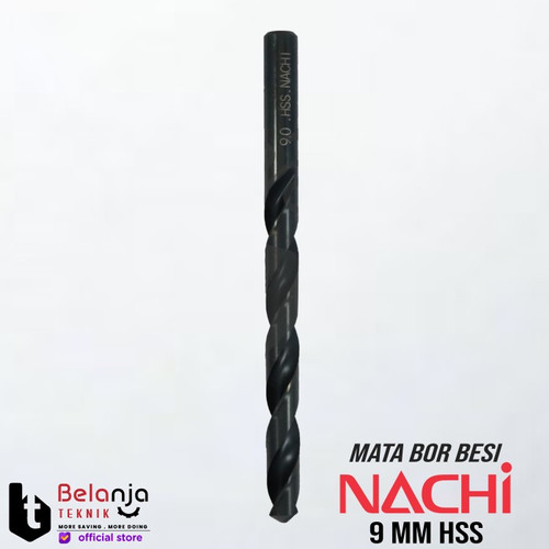 Nachi Mata Bor Besi HSS 9 mm Shank Lurus Drill Bit 9mm Original