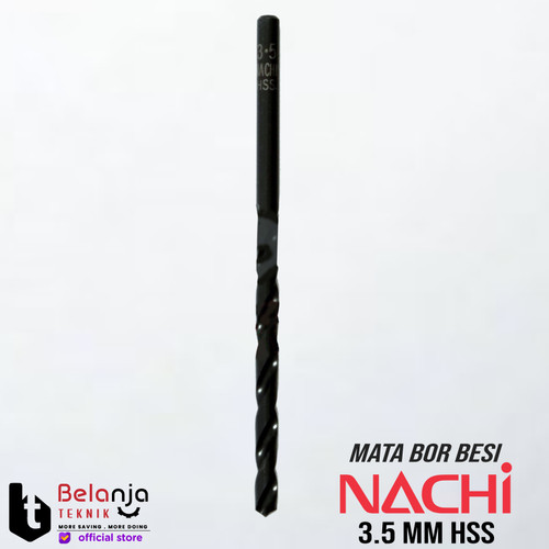 Nachi Mata Bor Besi HSS 3.5 mm Shank Lurus Drill Bit 3.5mm Original