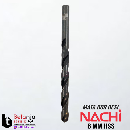 Nachi Mata Bor Besi HSS 6 mm Shank Lurus Drill Bit 6mm Original