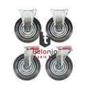 Roda Caster 4" Inch Karet Hidup Dan Mati Dijual Set Roda Gerobak 4 In