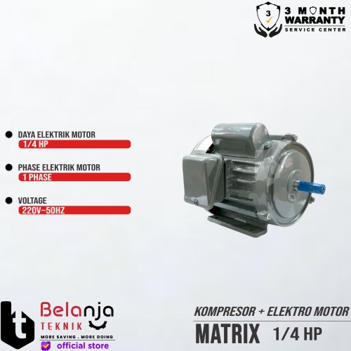 Matrix Mesin Kompresor Angin 0.25 Hp Motor Dinamo 1/4 Air Compressor